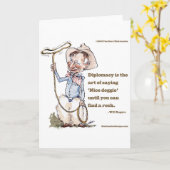 ウィルロジャース&引用文 カード (黄色い花)