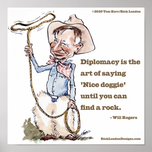 ウィルロジャース&引用文 ポスター (正面)