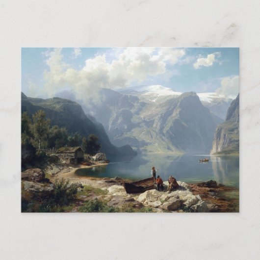 ウィル威厳があるヘルムレウサニーデイアットアノルウェーフィヨルド ポストカード (正面)