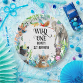 ウィル誕生日サファリ動物 ペーパープレート (パーティー)