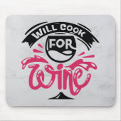 ウィル調理師ワイン マウスパッド (正面)
