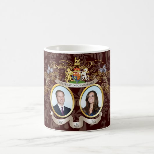 ウィル&ケイトの結婚式 / DIY カラー コーヒーマグカップ (中央)