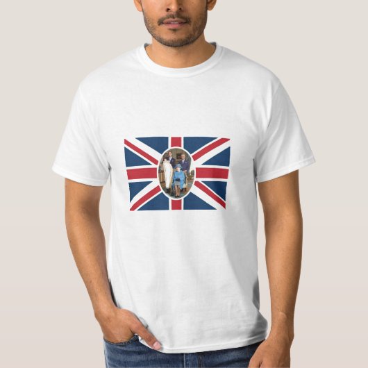 ウィル、ケイト、プリンス・ジョージ – イギリス国旗 Tシャツ (正面)