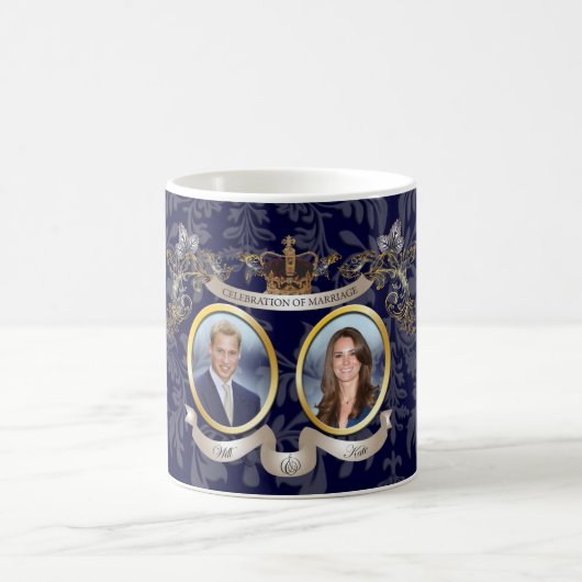 ウィル+ケイト 結婚記念品 /DIY カラー コーヒーマグカップ (中央)