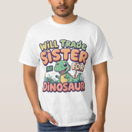 ウィル・シスターの恐竜おもしろい交換 – Kid's Desig Tシャツ