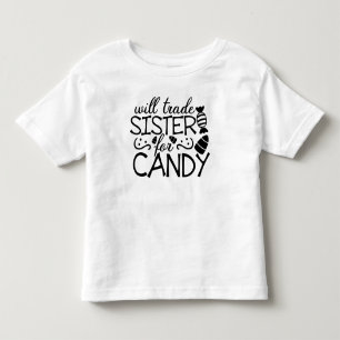 ウィル・シスターはキャンディ・ハロウィン・ホワイトに トドラーTシャツ