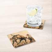 ウィル・ジェームスの「ラバ」 スクエアペーパーコースター (インサイチュ)