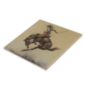 ウィル・ジェームズによる西洋美術「あばら馬」 タイル (側面)