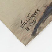 ウィル・ジェームズによる西洋美術「あばら馬」 フリースブランケット (角)