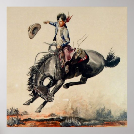 ウィル・ジェームズによる「Young Cowboy」 ポスター (正面)