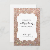 ウィル・トゥ・ビー・ブライド・メイド・結婚デイ・バラグリッター 招待状 (正面/裏面)
