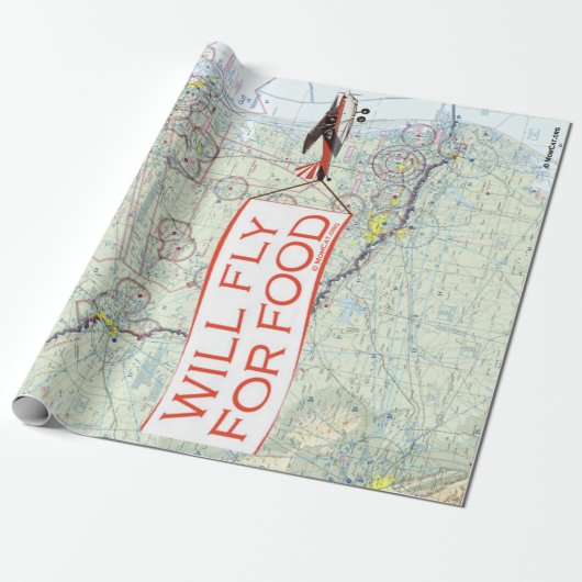 ウィル·フライで食べ物を包む紙 ラッピングペーパー (アンロールド)
