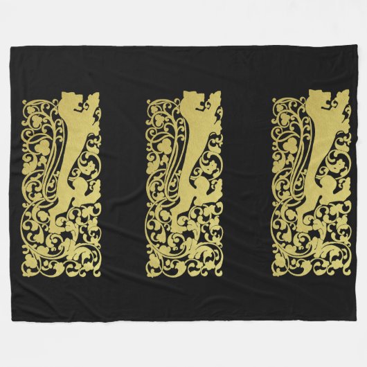 ウィル・ブラッドリー・ヘラルディックライオン フリースブランケット (正面(横))