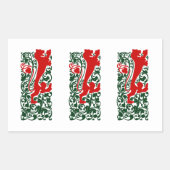 ウィル・ブラッドリー・ヘラルディックライオン 長方形シール (正面)