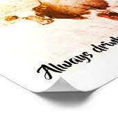 ウィル・ロジャースの有名な引用文で牛の写真アート ポスター (角)