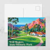 ウィル・ロジャース州立歴史公園 カリフォルニア ポストカード (正面/裏面)