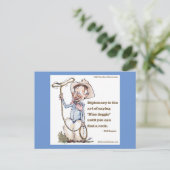 ウィル・ロジャース&引用文はがき ポストカード (スタンド正面)