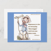 ウィル・ロジャース&引用文はがき ポストカード (正面/裏面)