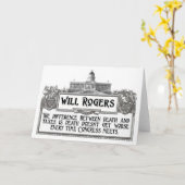 ウィル・ロジャーズ引用文の死と税 カード (黄色い花)