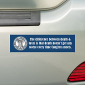 ウィル・ロジャーズ引用文(Death & Taxes) バンパーステッカー (車上)