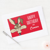 ウィル・E・コヨーテ™嬉しいヘッドショット |ハッピーバースデー 長方形シール (封筒)