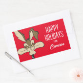 ウィル・E・コヨーテ™嬉しいヘッドショット |ハッピーホリデー 長方形シール (封筒)