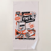 ウィル・E・コヨーテ™ | ACME TNTダイナマイトプランジャー ビーチタオル (正面)