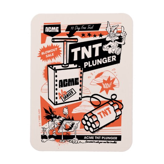 ウィル・E・コヨーテ™ | ACME TNTダイナマイトプランジャー マグネット (縦)