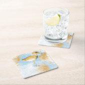 ウィレットショアバードのアートワークビーチ&コースタルリビング スクエアペーパーコースター (インサイチュ)