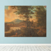 ウィレムイタリアン・デ・ヒューシュの夕暮れ キャンバスプリント (インサイチュ (ウッドフロア))
