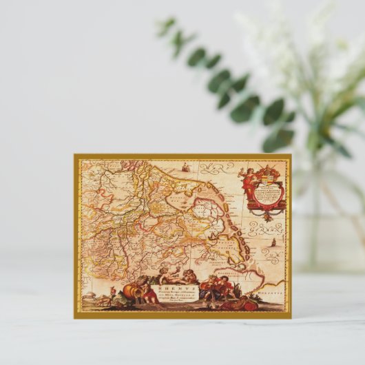 ウィレムジャンツォオンブレウオールドドイツ地図コレクション ポストカード (スタンド正面)