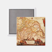 ウィレムジャンツォオンブレーウアンティークドイツの地図マグネット マグネット (正面/裏面)