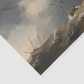 ウィレム・ファン・デ・ヴェルデのゲールで船を運ぶ 薄葉紙 (詳細)