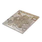 ウィレム・ヤンス・ブラエウによるヨーロッパの古地図、1617年頃 タイル (側面)