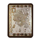 ウィレム・ヤンス・ブラエウによるヨーロッパの古地図、1617年頃 マグネット (縦)