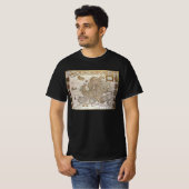 ウィレム・ヤンス・ブラエウによるヨーロッパの古地図、1617年頃 Tシャツ (正面フル)