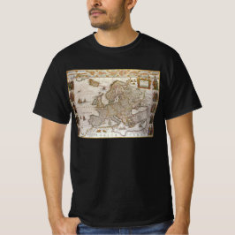 ウィレム・ヤンス・ブラエウによるヨーロッパの古地図、1617年頃 Tシャツ