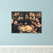 ウィレム・ヴァン・ダー博士の解剖学のレッスン キャンバスプリント (インサイチュ (ウッドフロア))