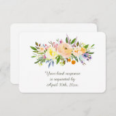 ウィローとフローラウェディングRSVP 出欠カード (正面/裏面)