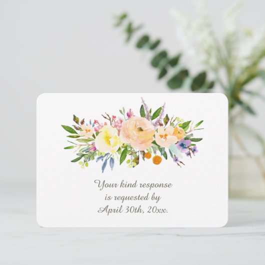 ウィローとフローラウェディングRSVP 出欠カード (スタンド正面)