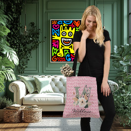 ウィローの優雅な強さ – Bohoフローラモノグラム クロスボディバッグ