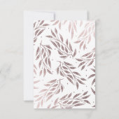 ウィローウウェディングRSVPバラ金ゴールド 出欠カード (裏面)