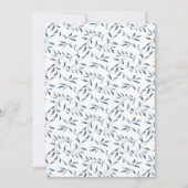 ウィローガーデンエレガントブルーとホワイトフローラ 招待状 (正面)