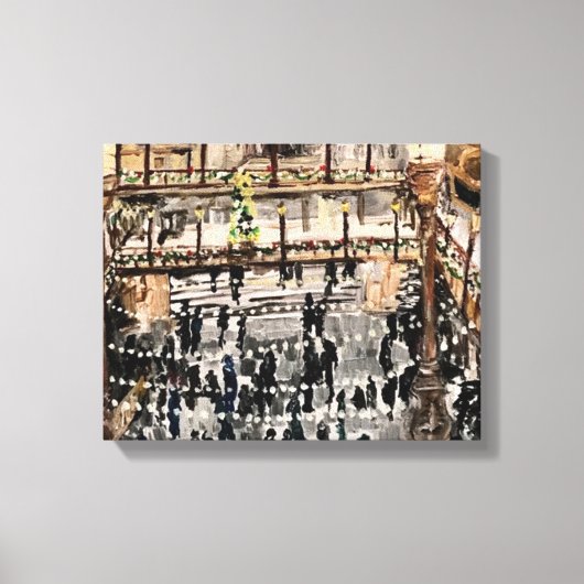 ウィローキャッツデザーズのアーケードでのクリスマス キャンバスプリント (正面)