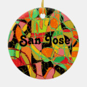 ウィローグレン幾何学抽象芸術 サンノゼ セラミックオーナメント (裏面)