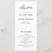 ウィローシンプルモダン結婚式 プログラム (正面)