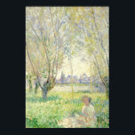 ウィローズの下に座る女性 – Claude Monet ポスター<br><div class="desc">ウィローズの下に座る女性 – 1880年のアーティス色彩の鮮やかトによるクラウドモネフランスのット</div>