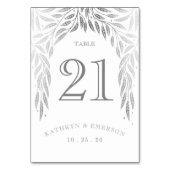 ウィローズの結婚テーブルカーフェイクドの下で テーブルナンバー (裏面)