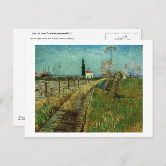 ウィローズヴァンゴッホファインアートとのパススルーフィールド ポストカード (正面/裏面)