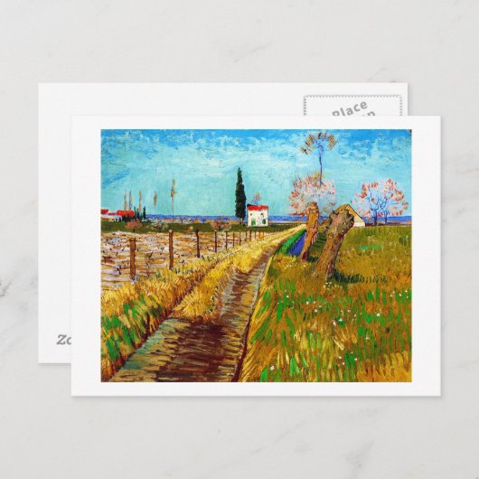ウィローズ・ヴァン・ゴッホとのフィールドを通る道 ポストカード (正面/裏面)